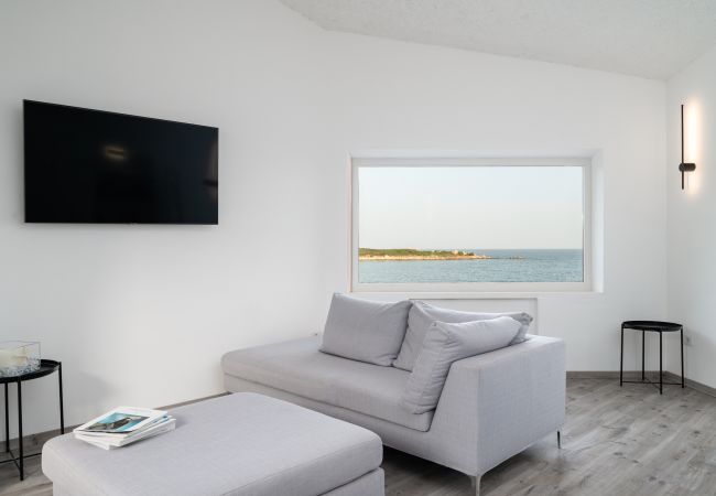 Villa in Olbia - Villa Azul Villa Azul - living room with breathtaking sea view in rental villa in Olbia