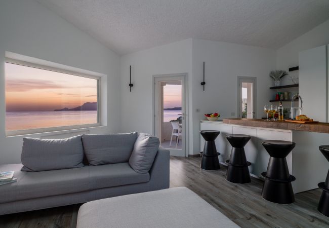 Villa in Olbia - Villa Azul Villa Azul - living room with sea view in rental villa in Pittulongu